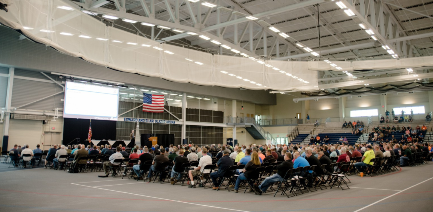 Hundreds of people at the Highway School Conference  