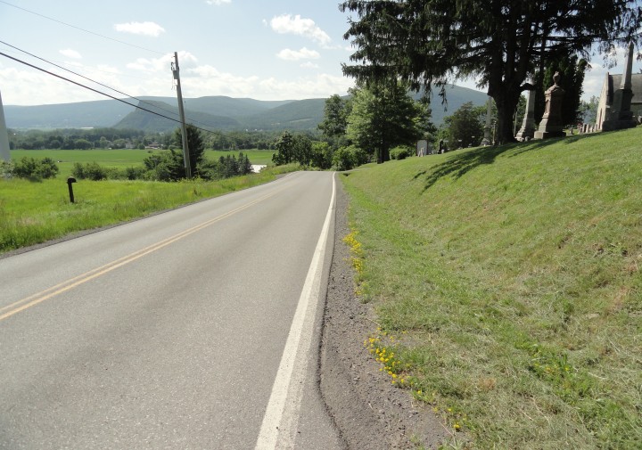 Ditch alongside the road